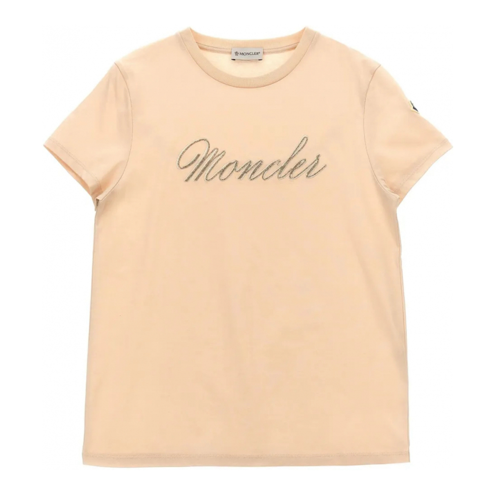 T-shirt 'Logo-Embroidered' pour Filles