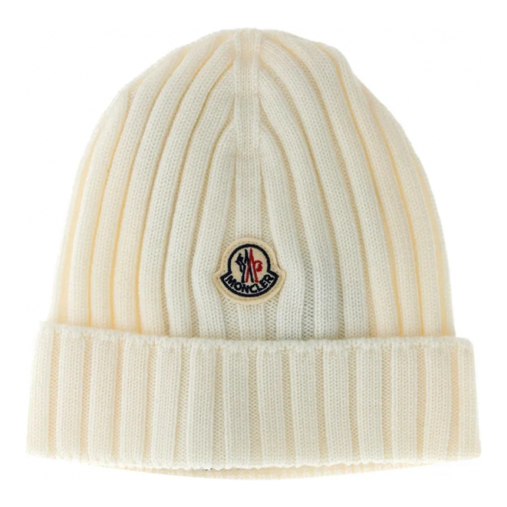 Bonnet 'Ribbed Logo-Patch Knitted Hat' pour Enfants