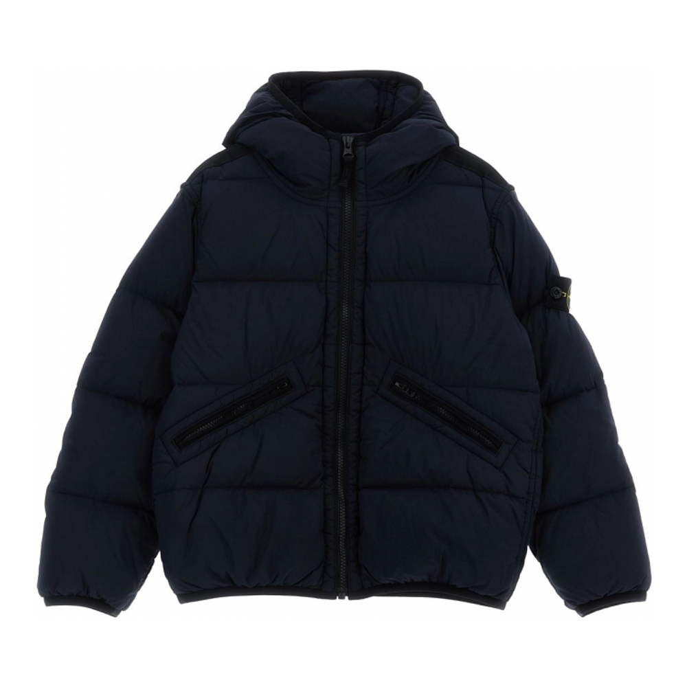 Doudoune en plumes 'Logo Patch Hooded' pour Garçons