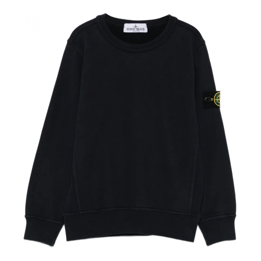 Sweatshirt 'Logo-Patch Crew-Neck' pour Garçons