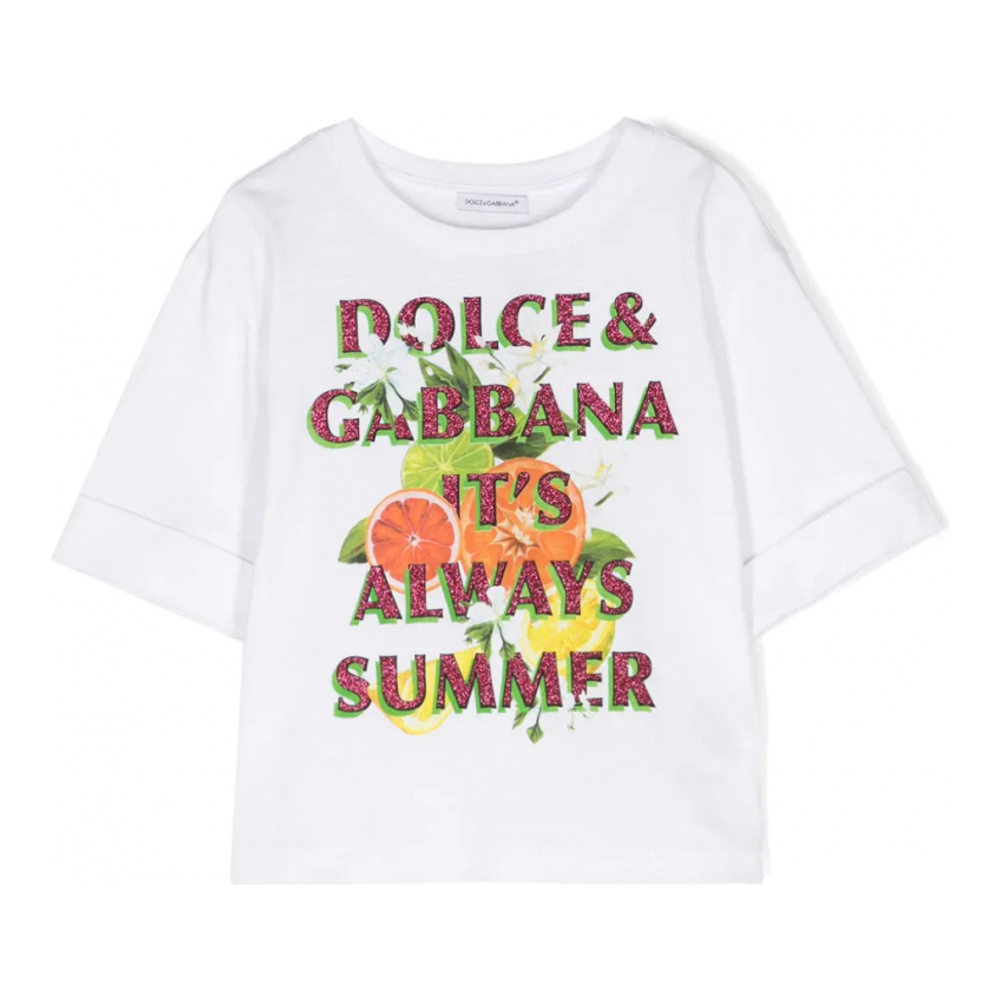 T-shirt 'Logo-Print' pour Filles