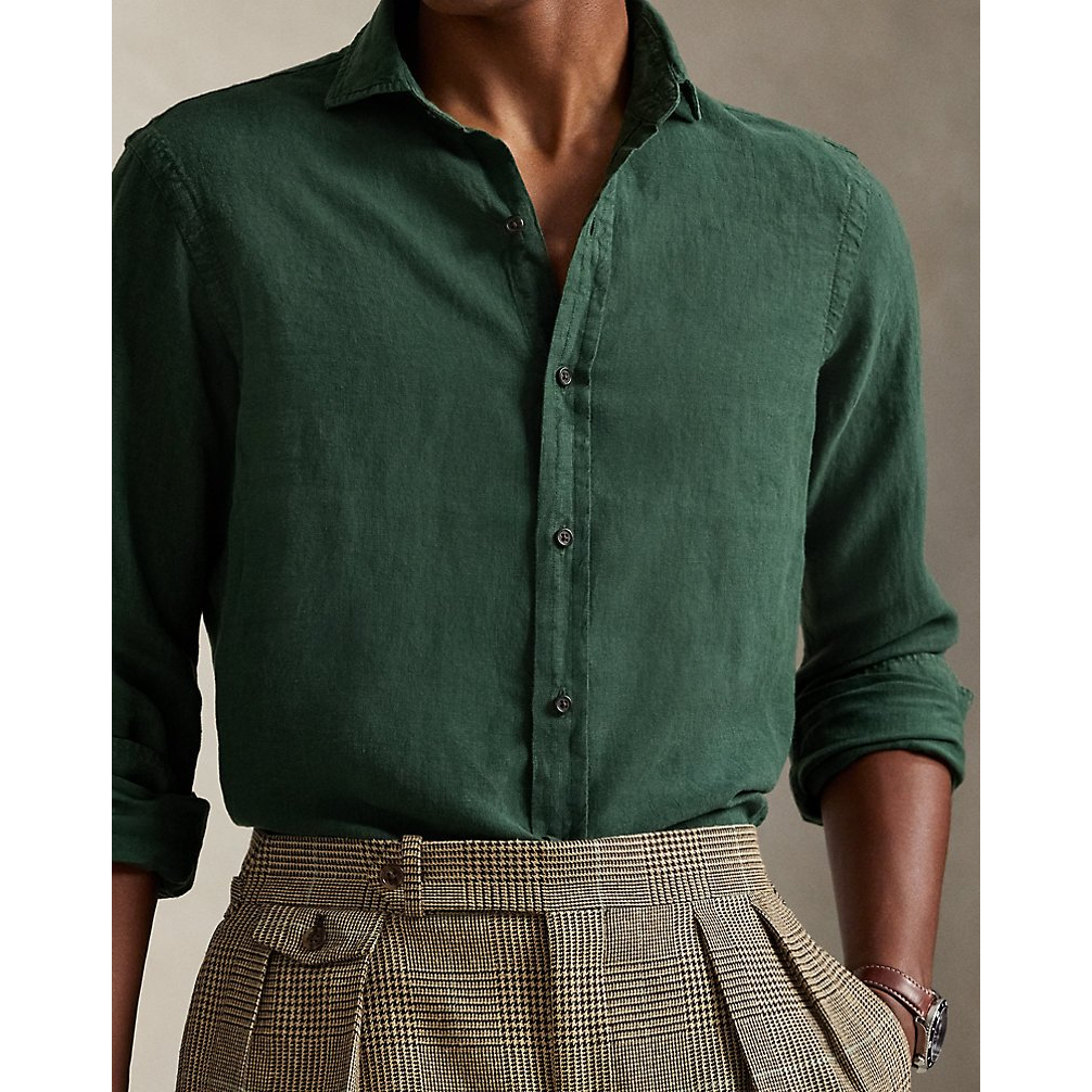 'Classic Fit Linen Shirt' pour Hommes