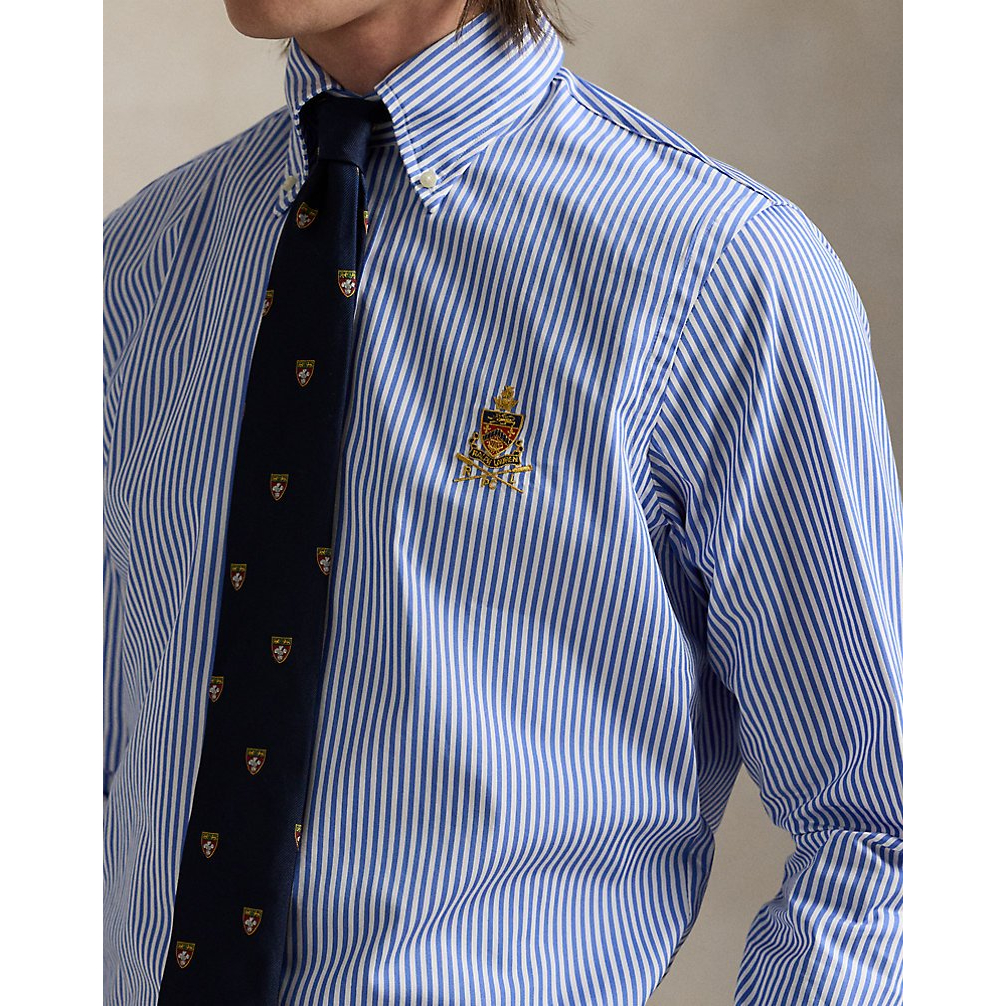 'Classic Fit Crest Striped Poplin Shirt' pour Hommes