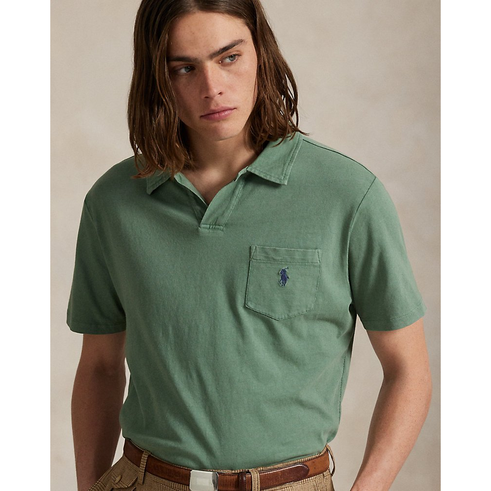 'Standard Fit Cotton-Linen Polo Shirt' pour Hommes