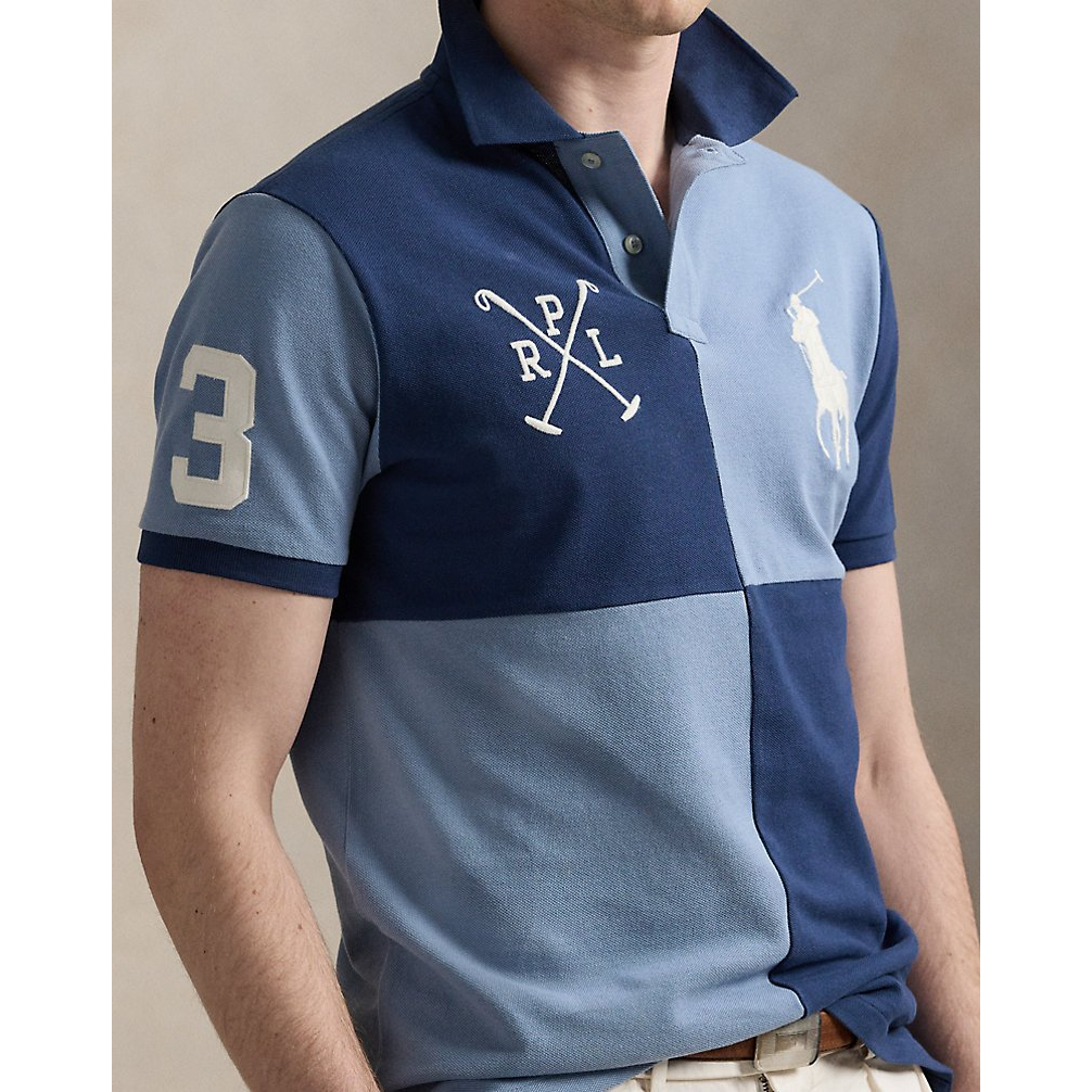 'Custom Slim Fit Big Pony Mesh Polo Shirt' pour Hommes