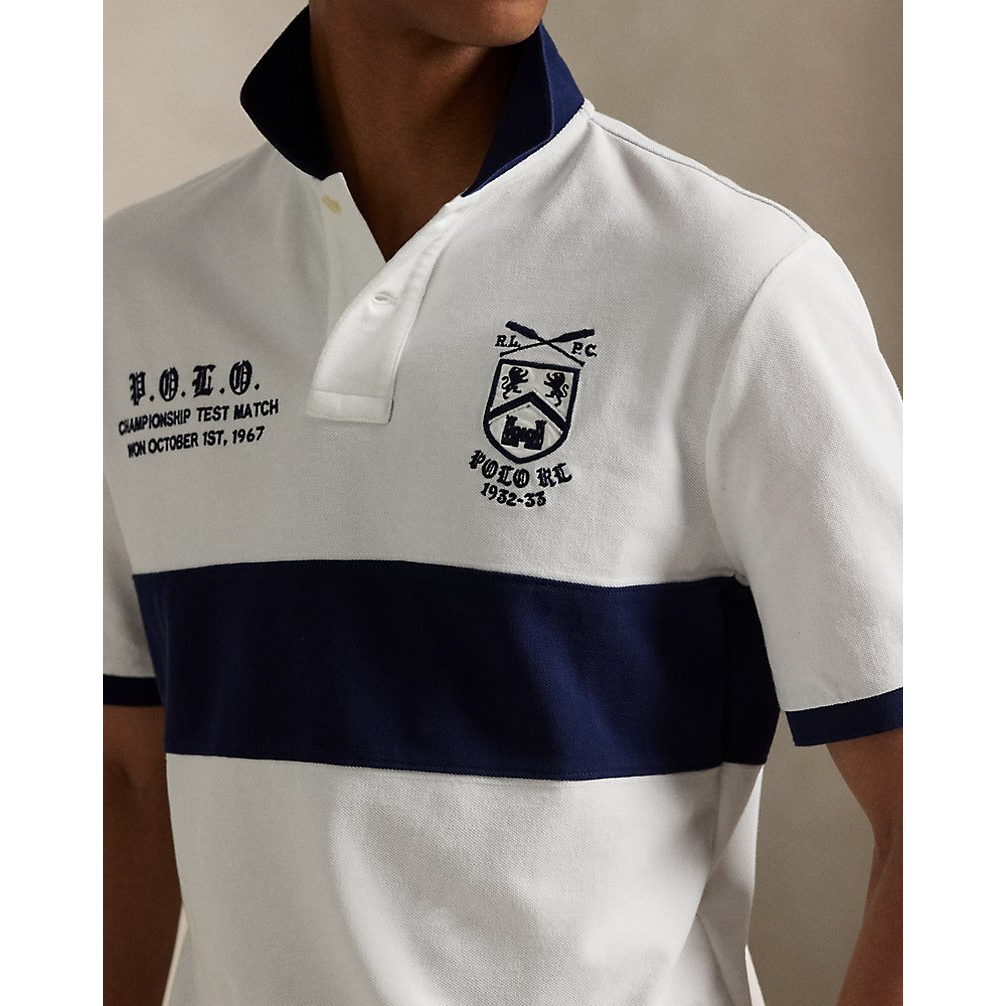 'Classic Fit Mesh Graphic Polo Shirt' pour Hommes