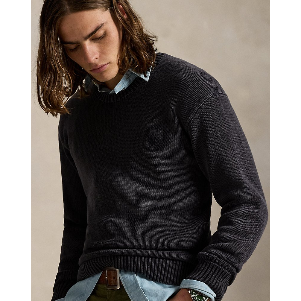 'Garment-Dyed Cotton Sweater' pour Hommes
