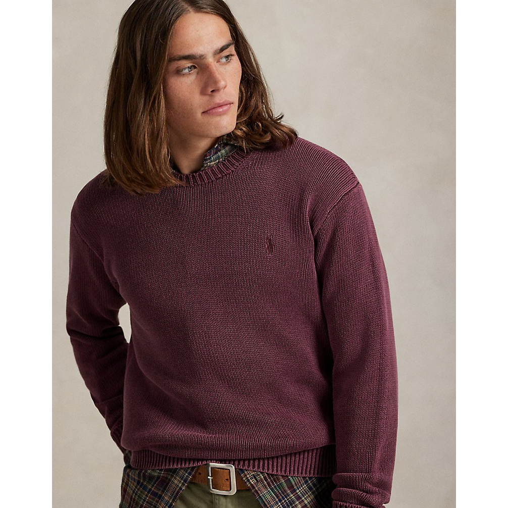 'Garment-Dyed Cotton Sweater' pour Hommes