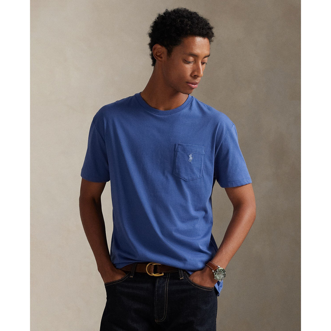 'Classic-Fit Crewneck Pocket T-Shirt' pour Hommes