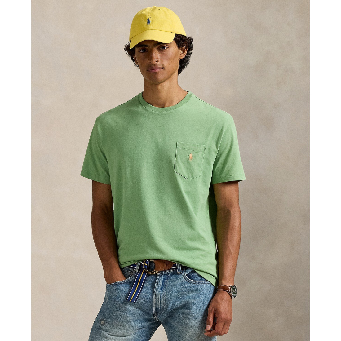 'Classic-Fit Crewneck Pocket T-Shirt' pour Hommes