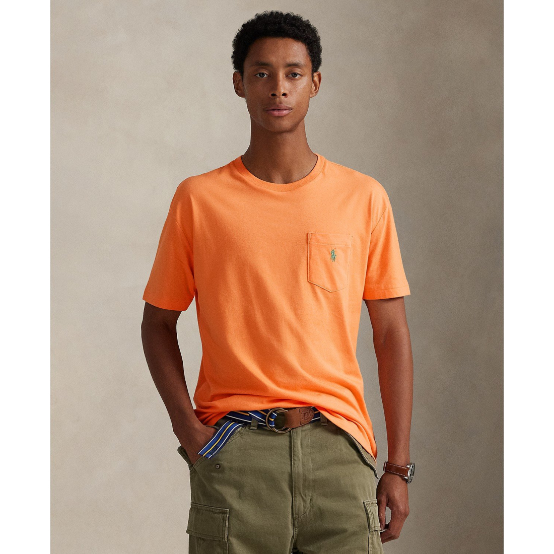 'Classic-Fit Crewneck Pocket T-Shirt' pour Hommes