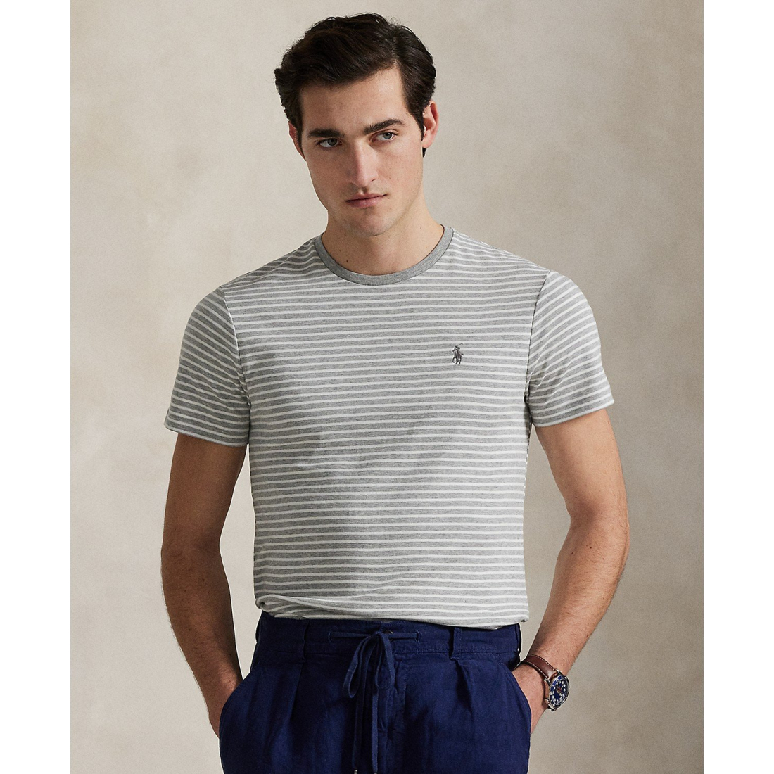 'Classic-Fit Striped Jersey T-Shirt' pour Hommes