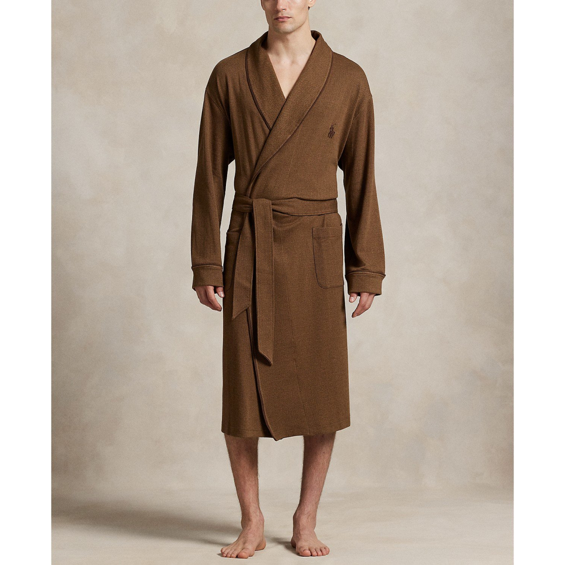 'Jacquard-Knit Herringbone Robe' pour Hommes