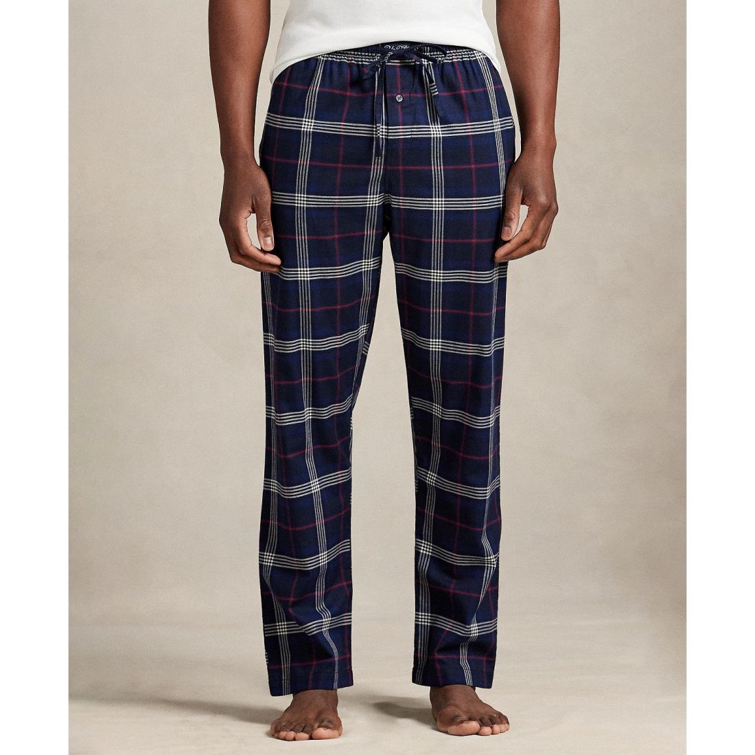 'Flannel Single-Button Fly Pajama Pants' pour Hommes