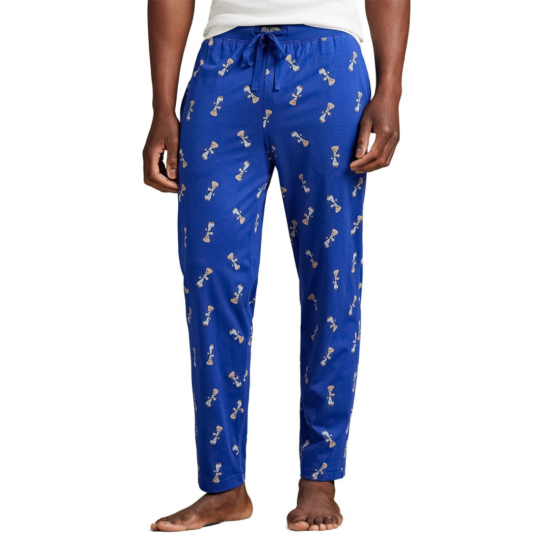 'Rib Waistband Knit Bear Pajama Pants' pour Hommes