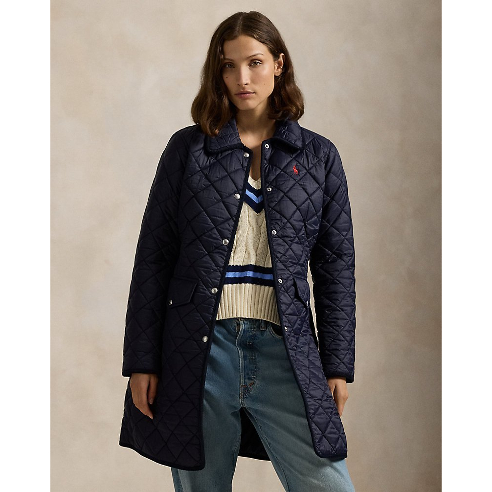 'Water-Repellent Quilted Coat' pour Femmes
