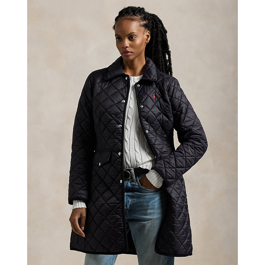 'Water-Repellent Quilted Coat' pour Femmes