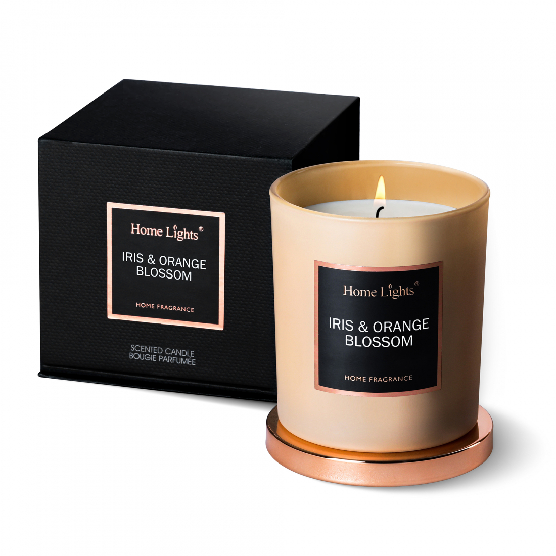 'Iris & Orange Blossom' Scented Candle - 215 g