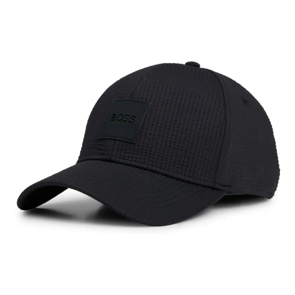 Men's 'Logo-Appliqué Seersucker' Baseball Cap