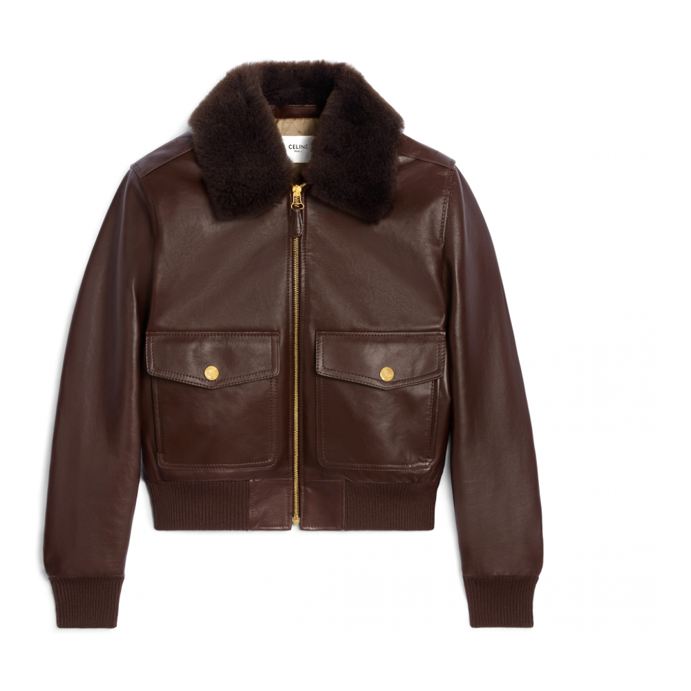 Veste en cuir 'Aviator' pour Femmes