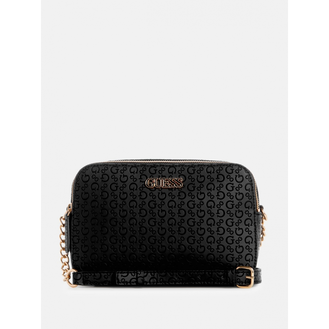 'Zakaria Debossed Logo Double-Zip Crossbody' pour Femmes