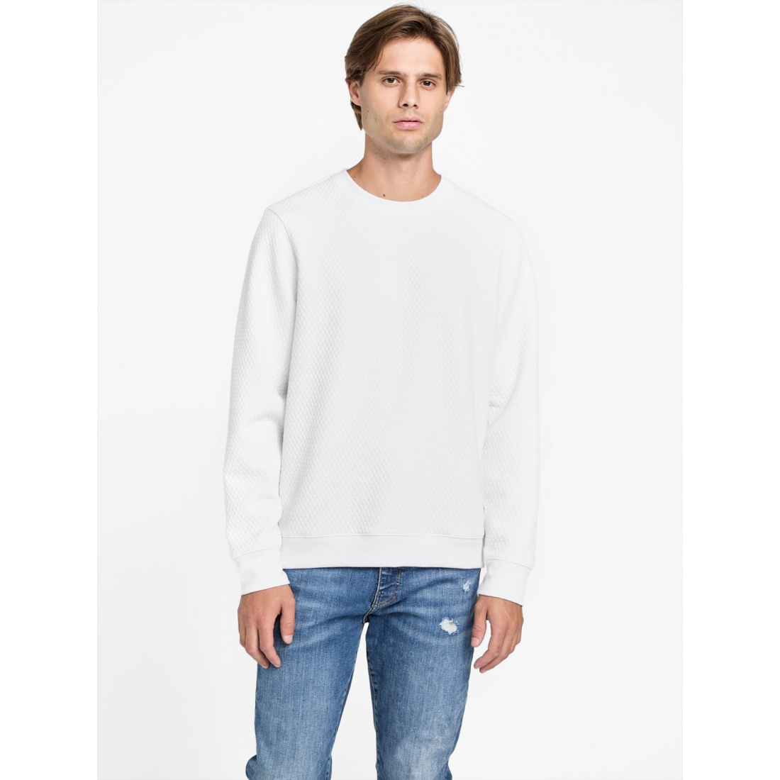 'Omar Jacquard Crewneck Pullover' pour Hommes