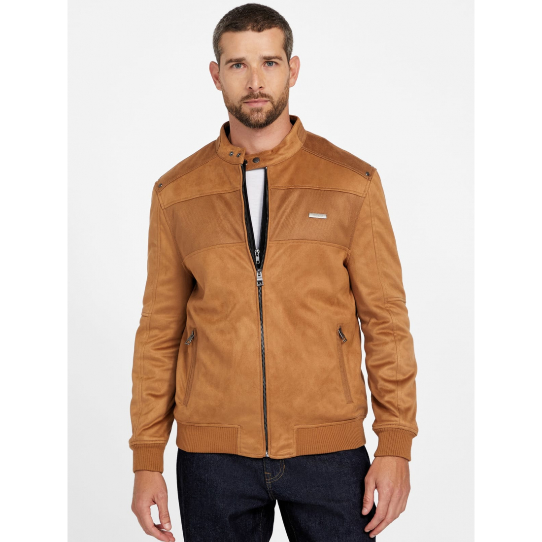 'Travis Faux-Suede Flight Jacket' pour Hommes