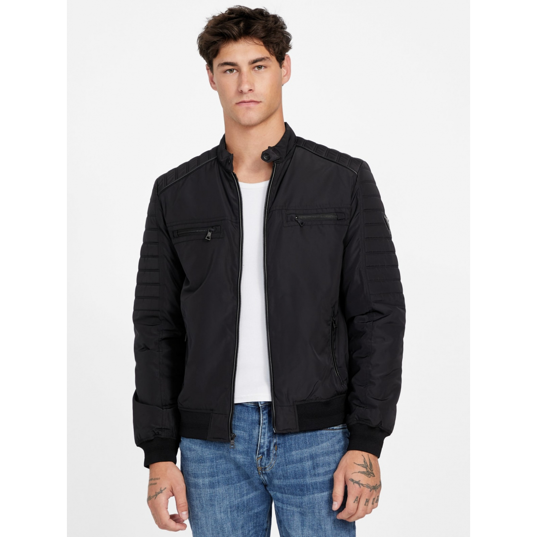 'Rowan Padded Moto Jacket' pour Hommes