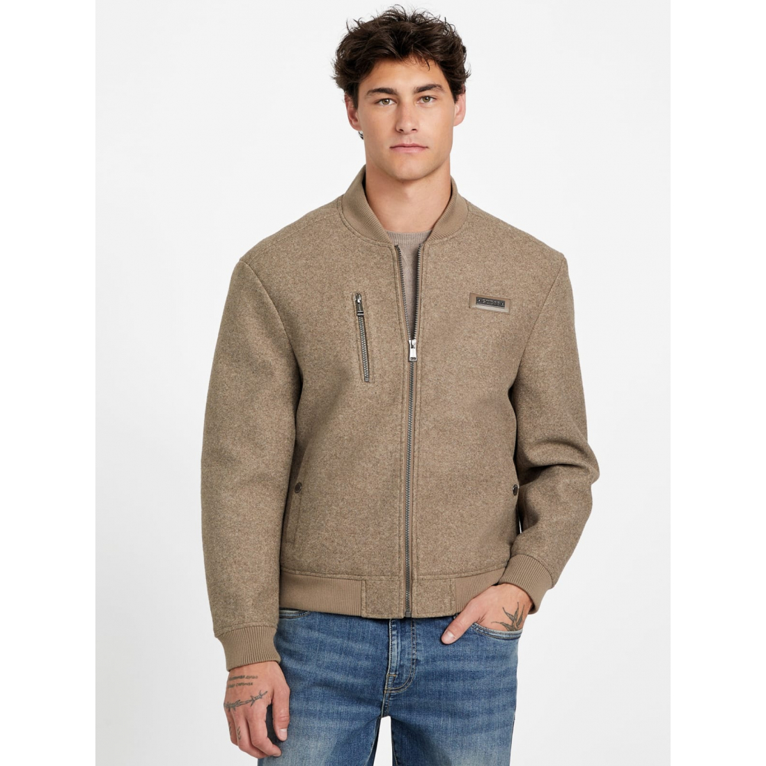 'Alonzo Full-Zip Biker Jacket' pour Hommes