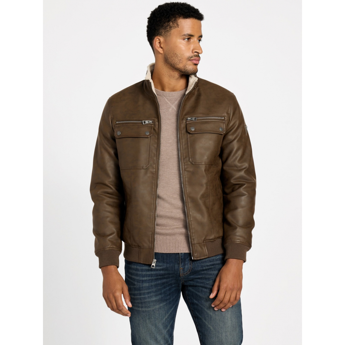 'Callen Faux-Leather Jacket' für Herren