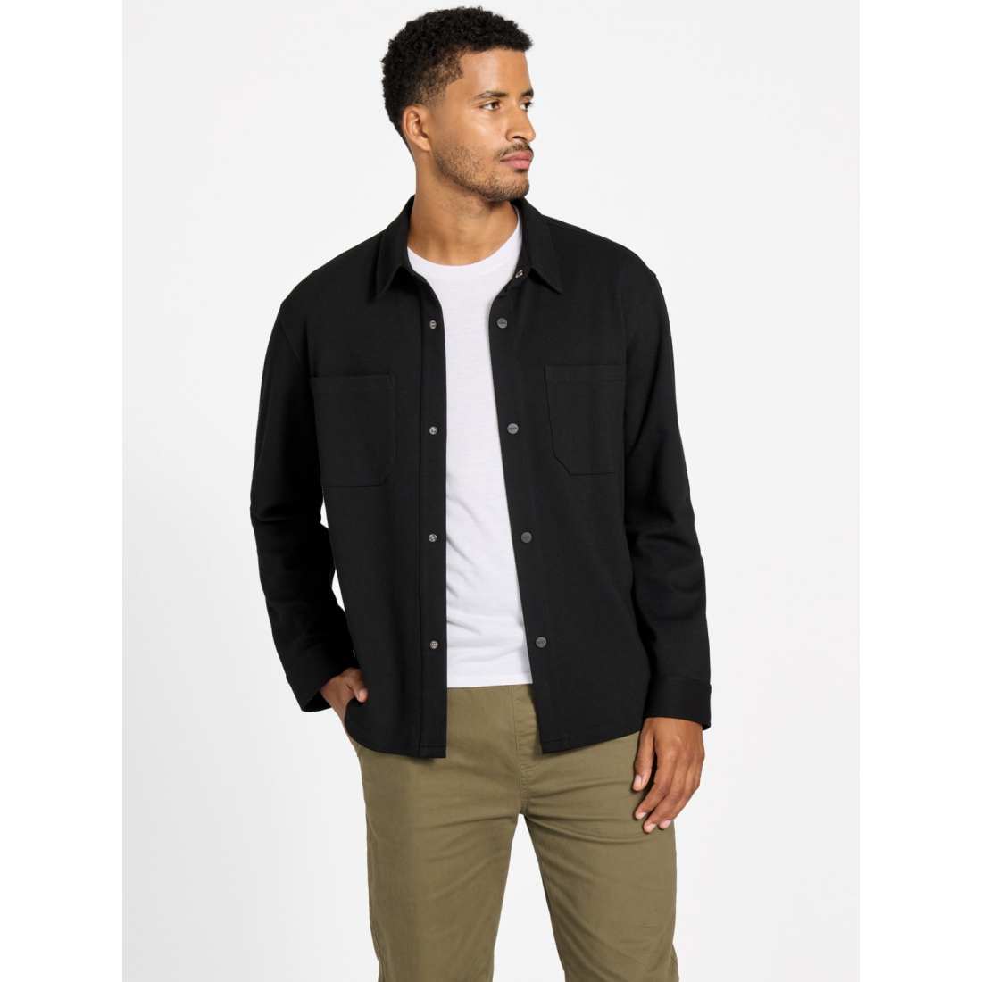 'Giovanni Textured-Knit Pocket Shirt' für Herren