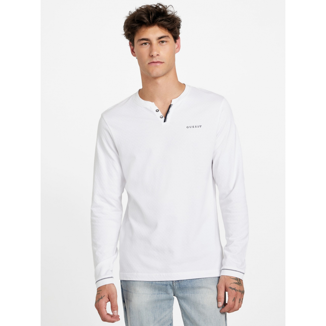 'Ricardo Long-Sleeve Henley Tee' pour Hommes