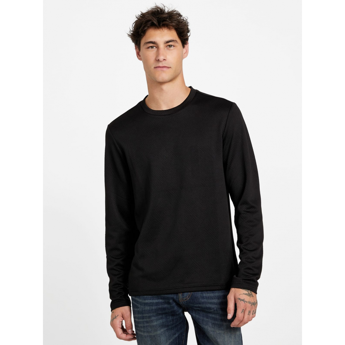 'Lucio Crewneck Long-Sleeve Tee' pour Hommes