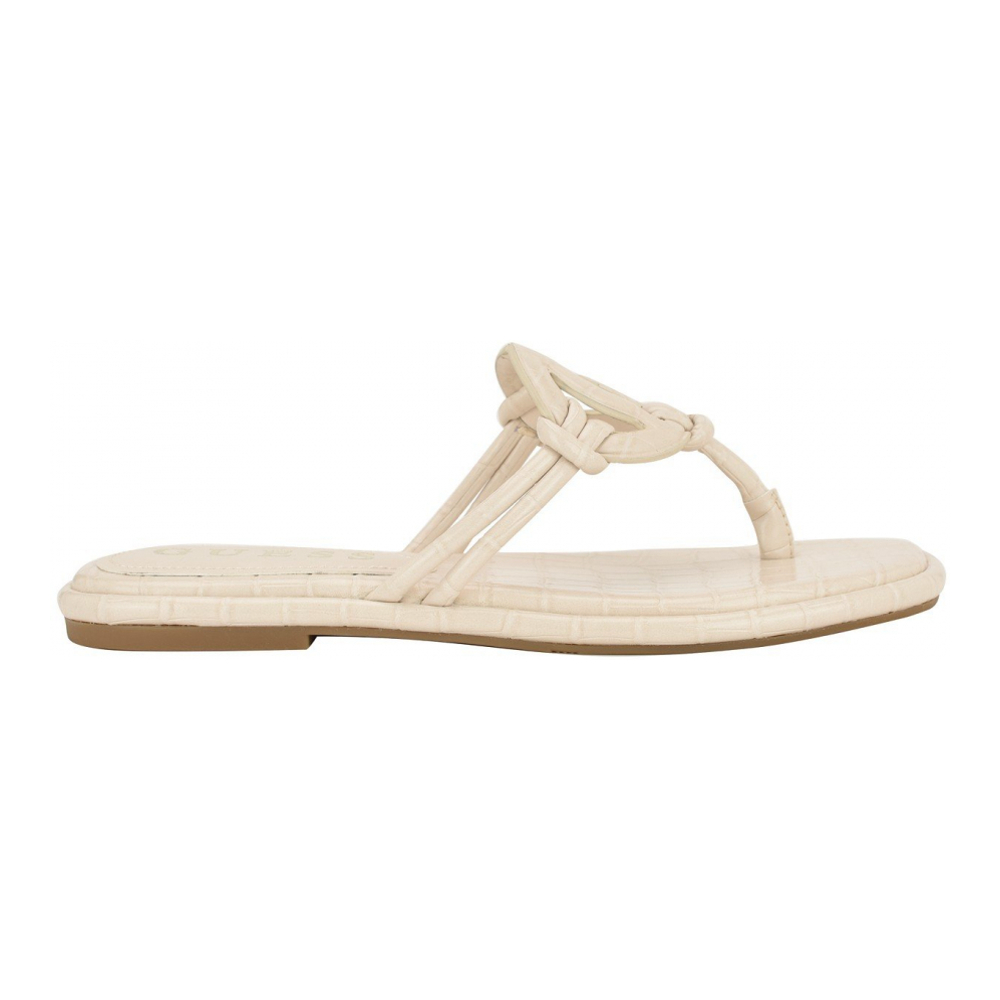 Women's 'Saime Embellished G Cutout Flat' Thong Sandals