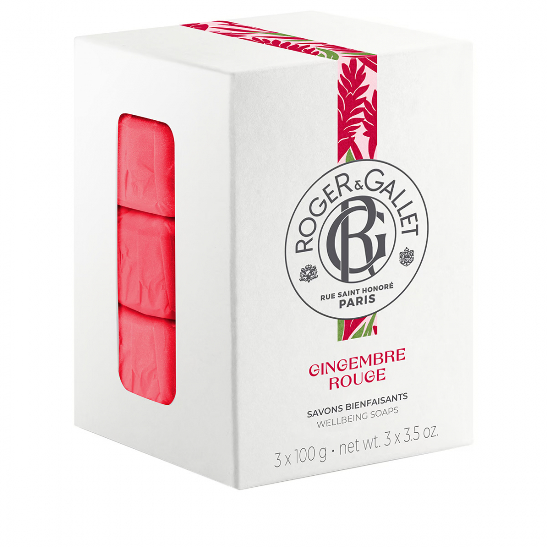 Pain de savon 'Gingembre Rouge' - 100 g, 3 Pièces