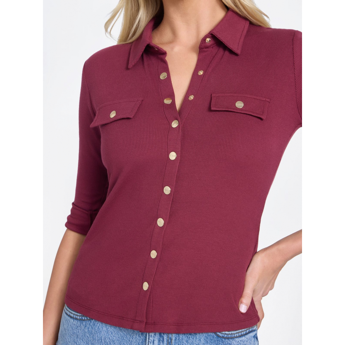 'Barcelona Long-Sleeve Polo Top' für Damen