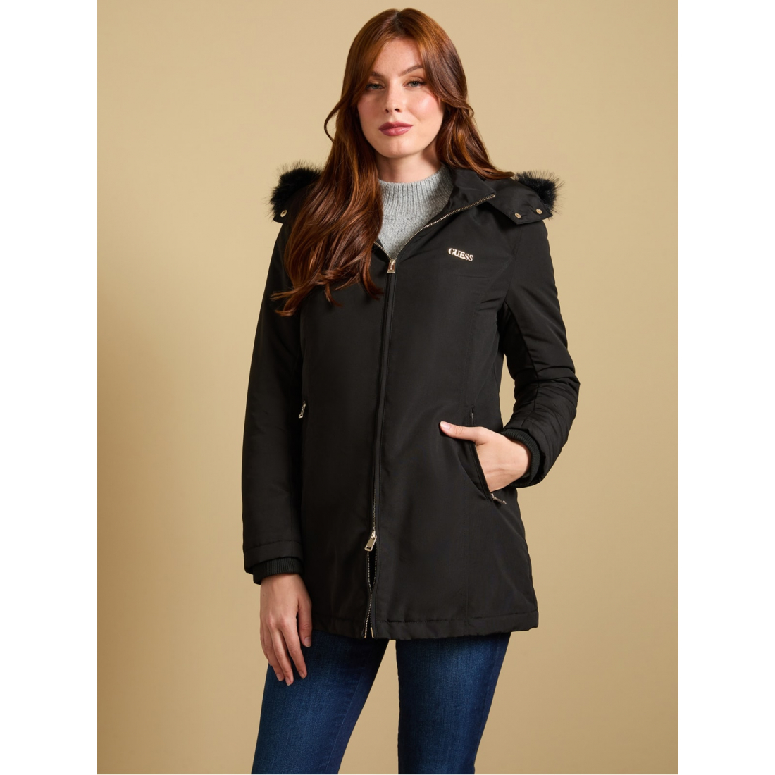 'Sammy Hooded Faux-Fur Jacket' pour Femmes