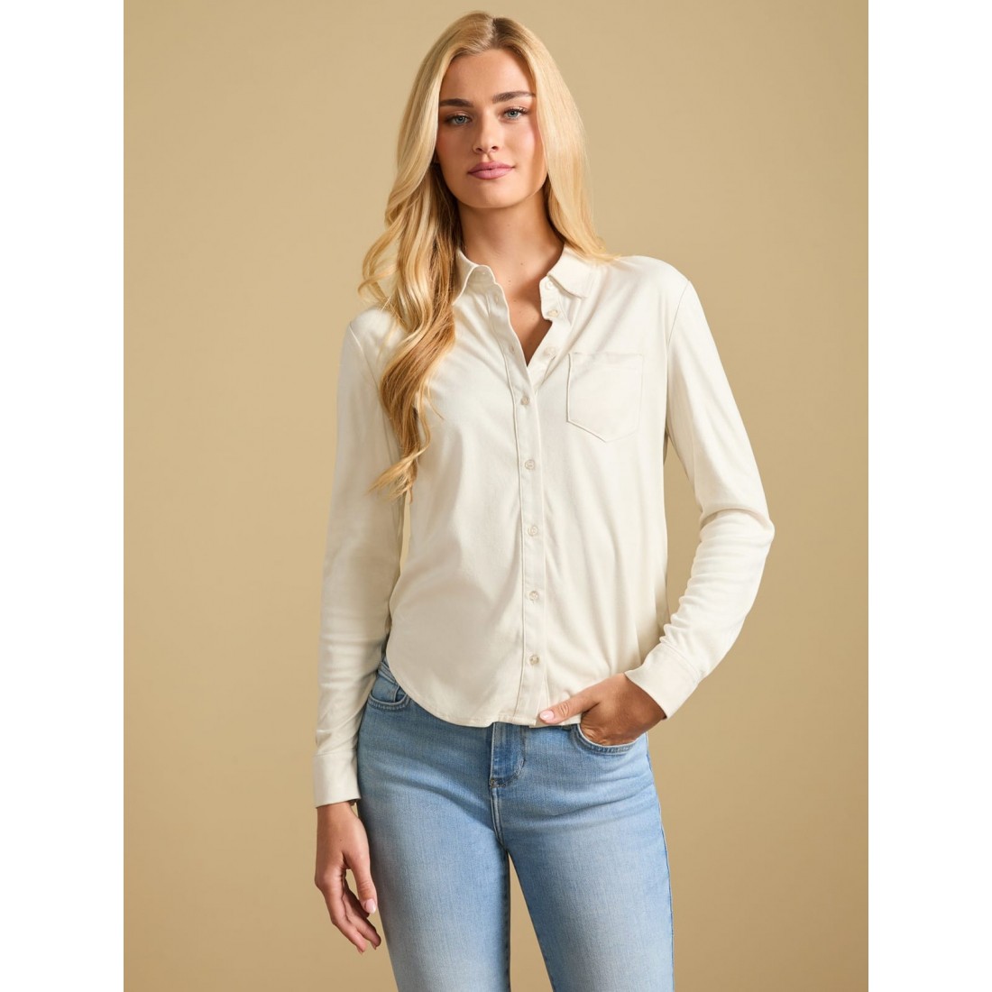 'Lerika Faux-Suede Shirt' pour Femmes