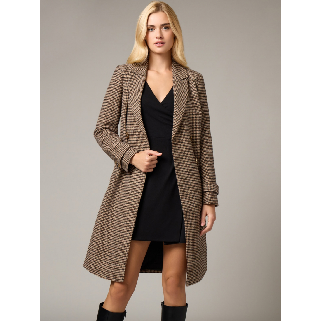 'Ardo Houndstooth Trench Coat' pour Femmes