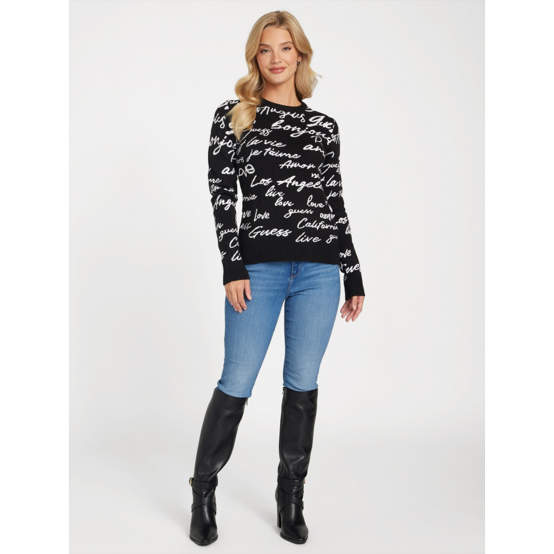 'Junie Logo Sweater' pour Femmes