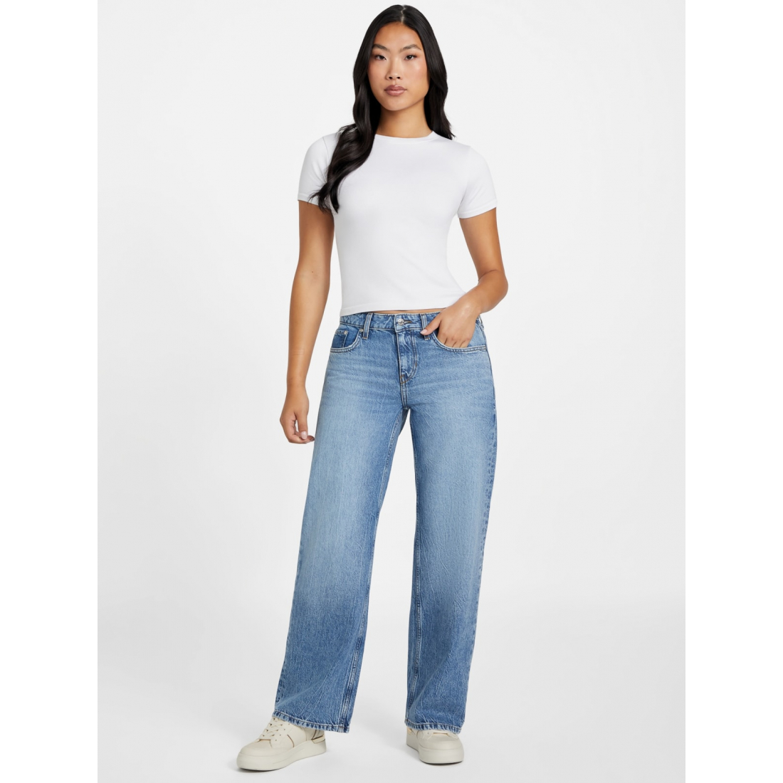 'Maisie Low-Rise Baggy Jeans' pour Femmes