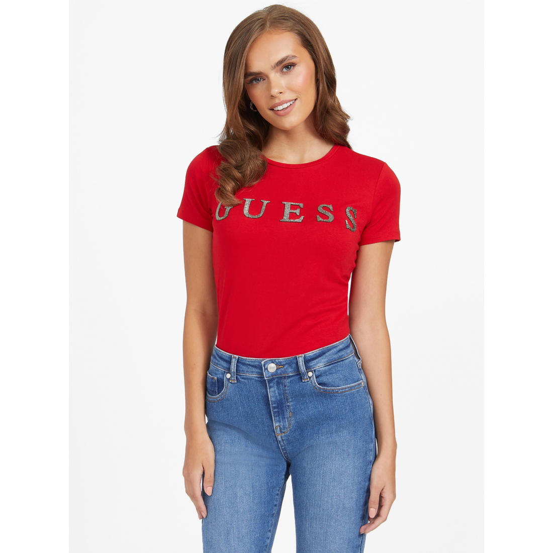 'Pepper Metallic Logo Tee' pour Femmes