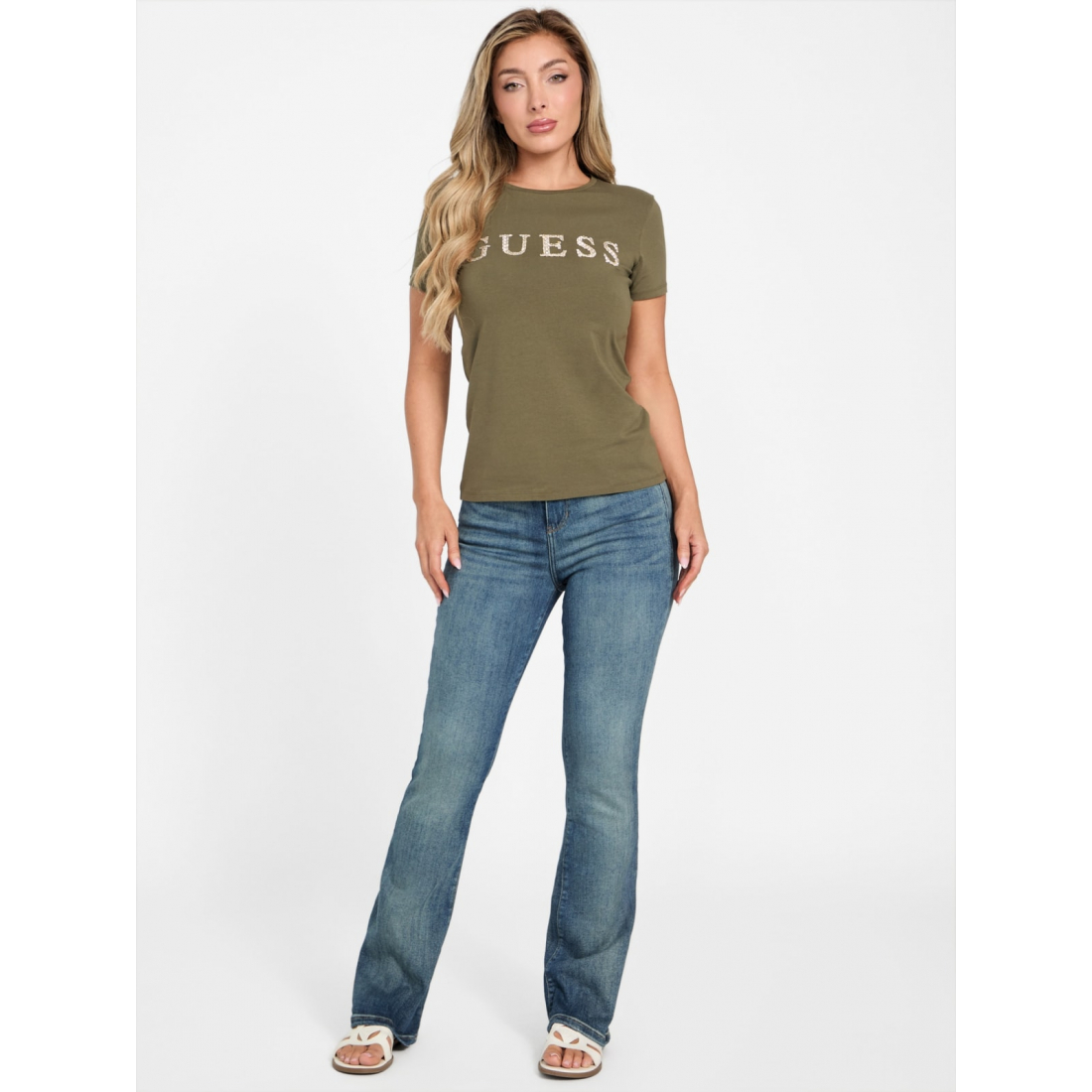 'Peppa Rhinestone Logo Tee' pour Femmes