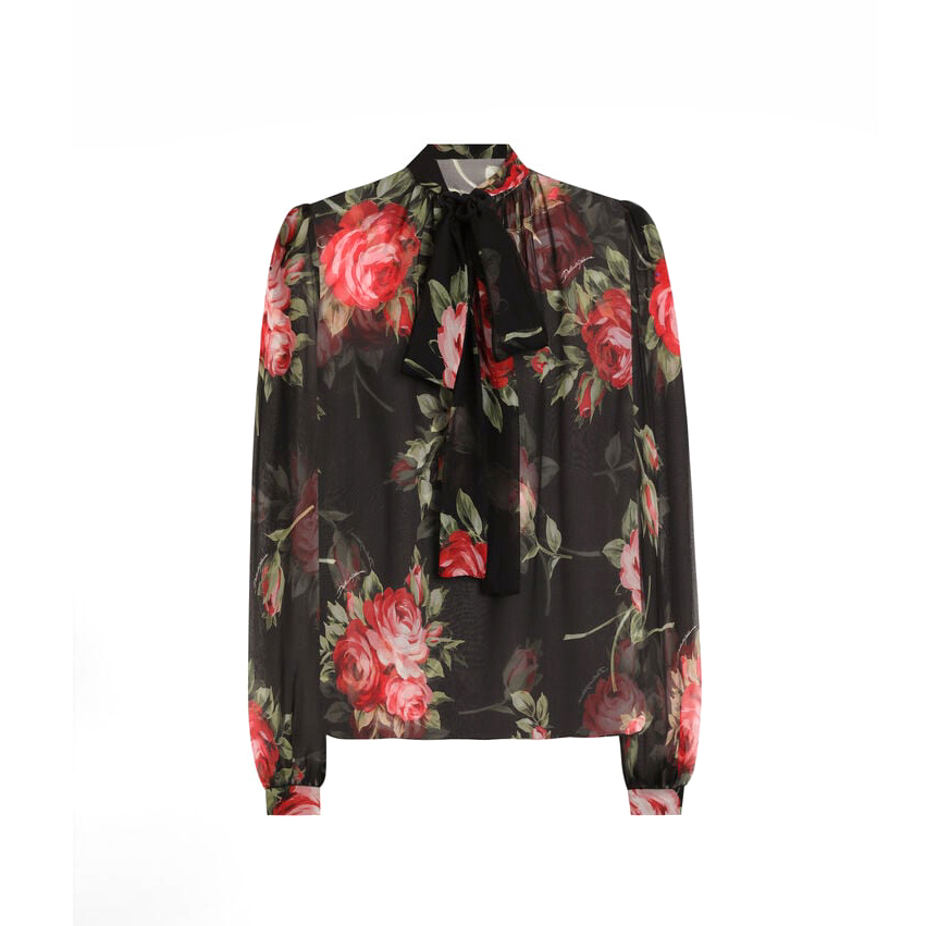 Top à manches longues 'Rose Bouquet-Print' pour Femmes