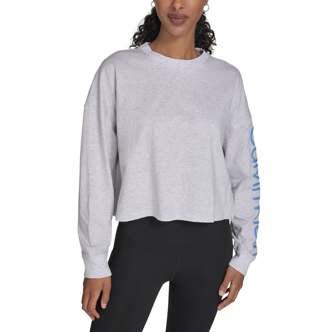 Women's 'Performance Logo Cropped Long-Sleeve Top'