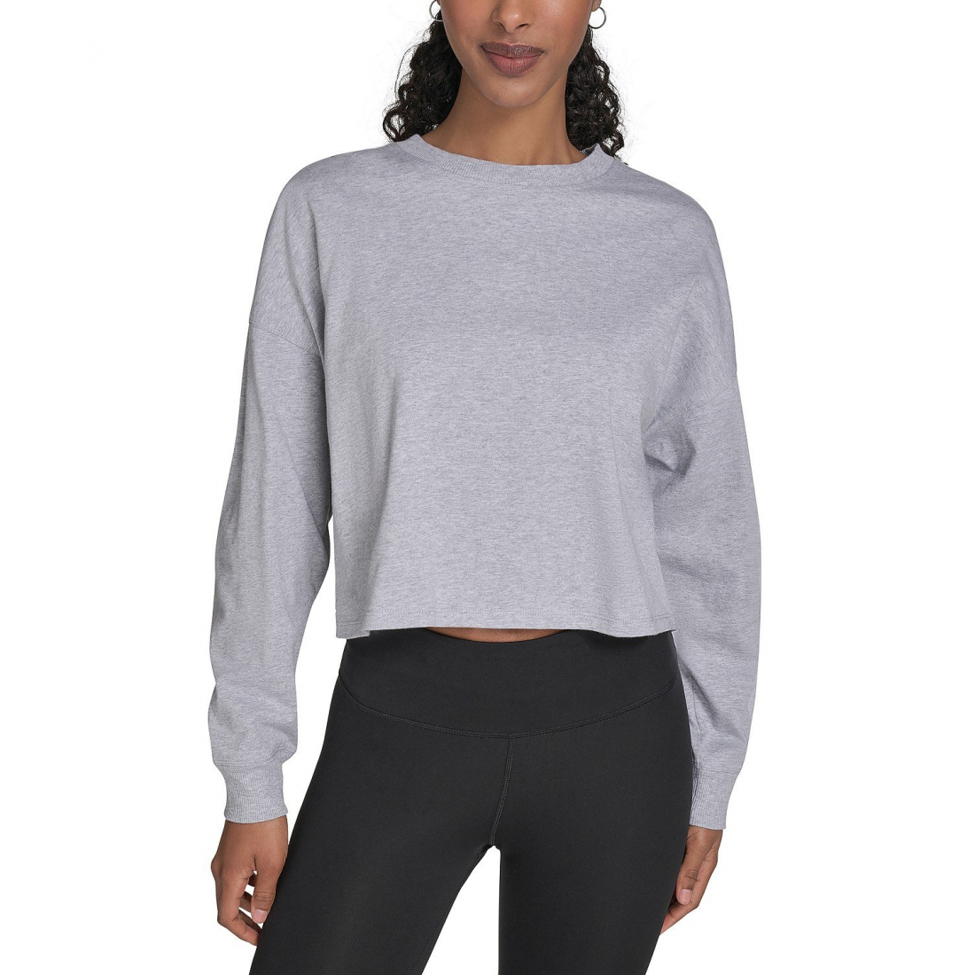 Women's 'Performance Logo Cropped Long-Sleeve Top'