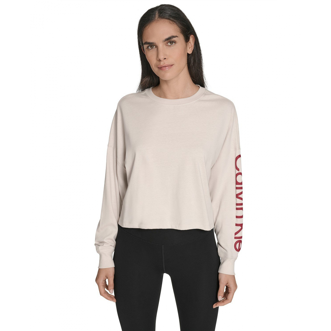 Women's 'Performance Logo Cropped Long-Sleeve Top'