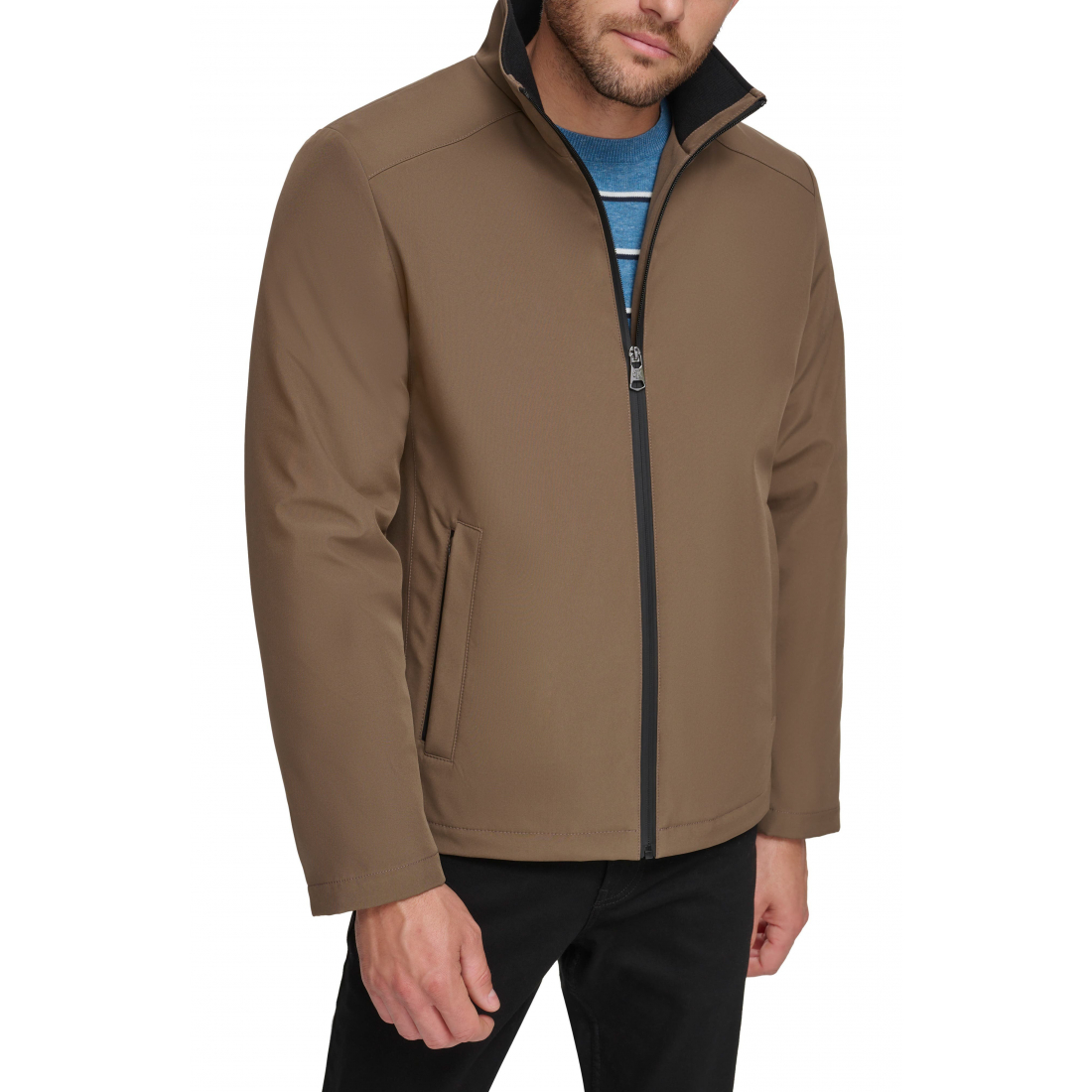 'Stand Collar Water Resistant Jacket' pour Hommes
