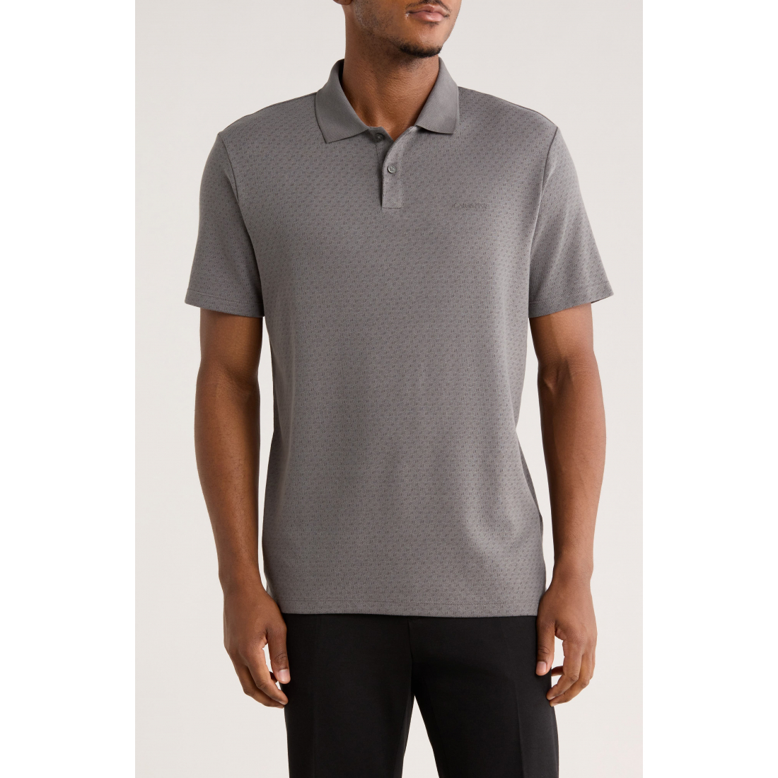 'Textured Jacquard Knit Polo' pour Hommes