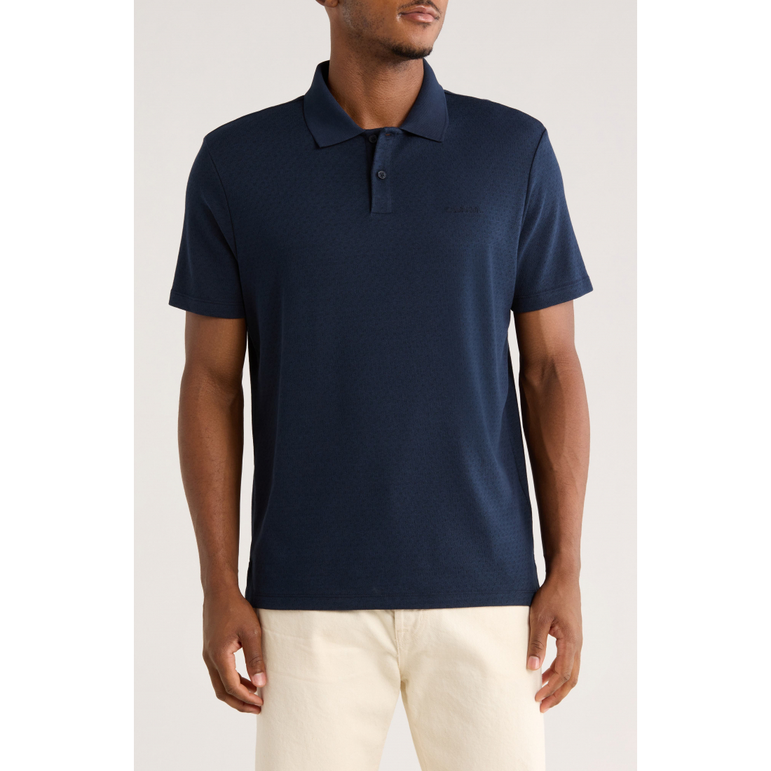 'Textured Jacquard Knit Polo' pour Hommes